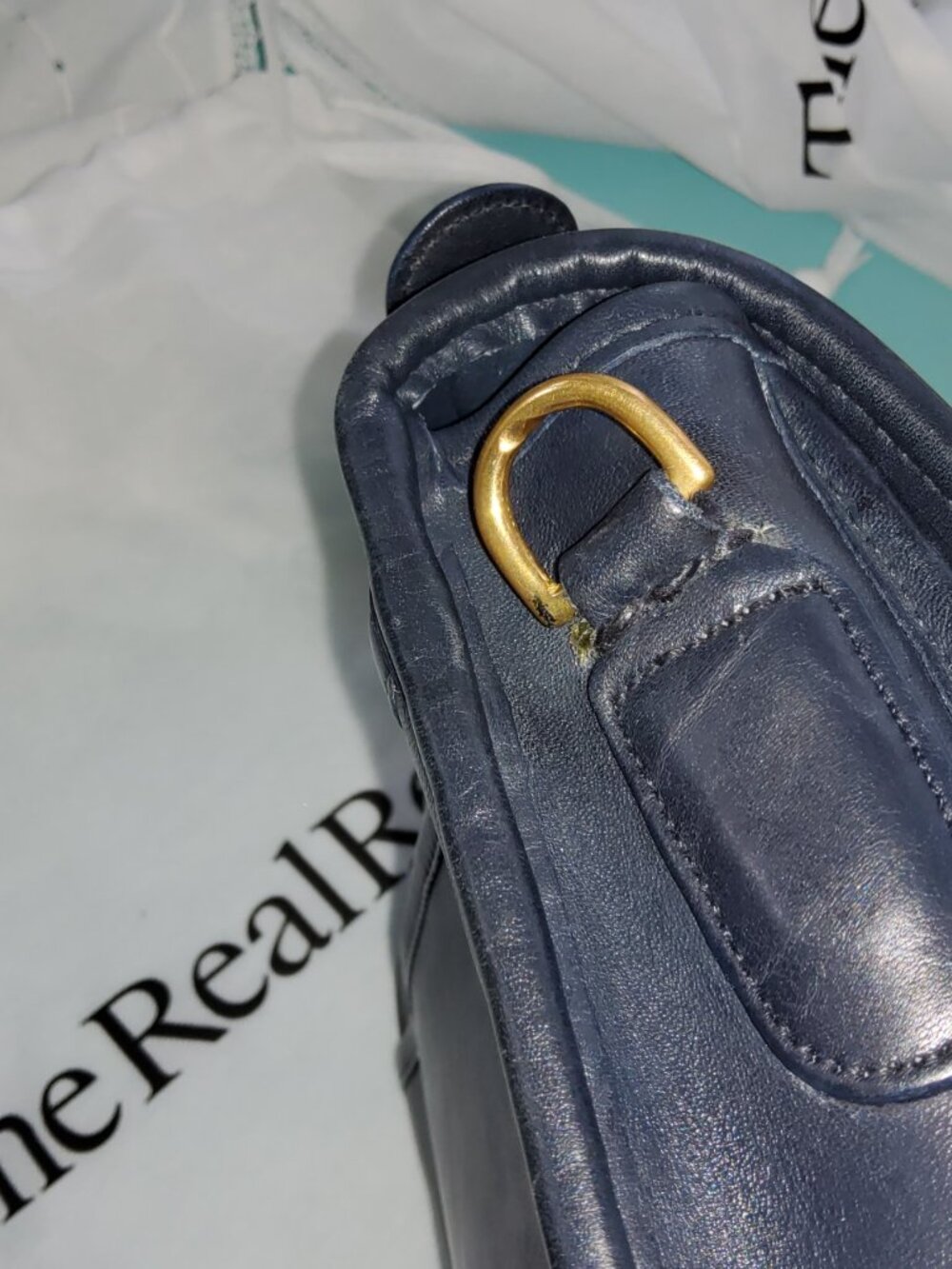 Coach Vintage Navy Blue Court Bag 9870 - Picture 10 of 14